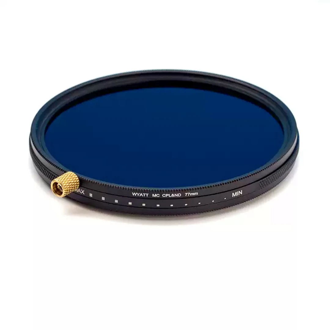 Multi-Coated 2 in 1 Lens Filter Variable ND CPL Circular Polarizer ND8 to ND256 Adjustable Neutral Density Polarizing Filter