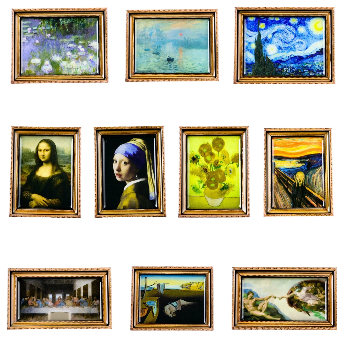 

Famous Painting Fridge Magnets Creative Refrigerator Door Mini Decoration Van Gogh Monet Works