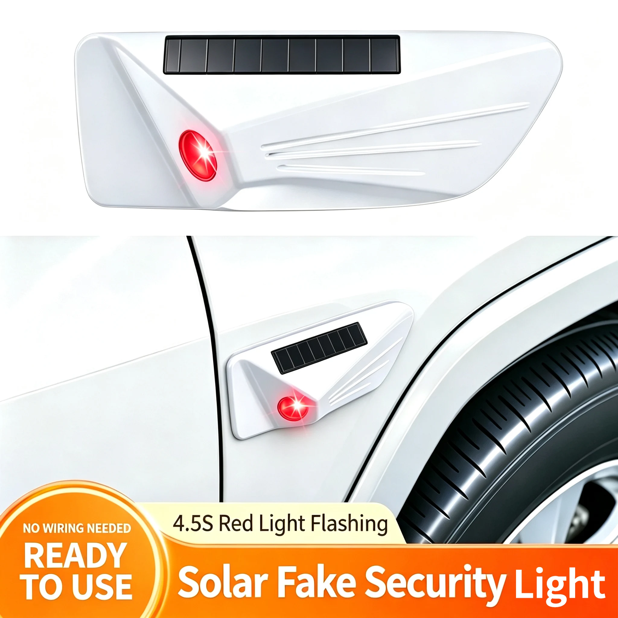 Automotive Solar Simulation Sentinel Mode Light Leaf Panel Nighttime Flash Anti-Theft Monitoring Light Modification Universal