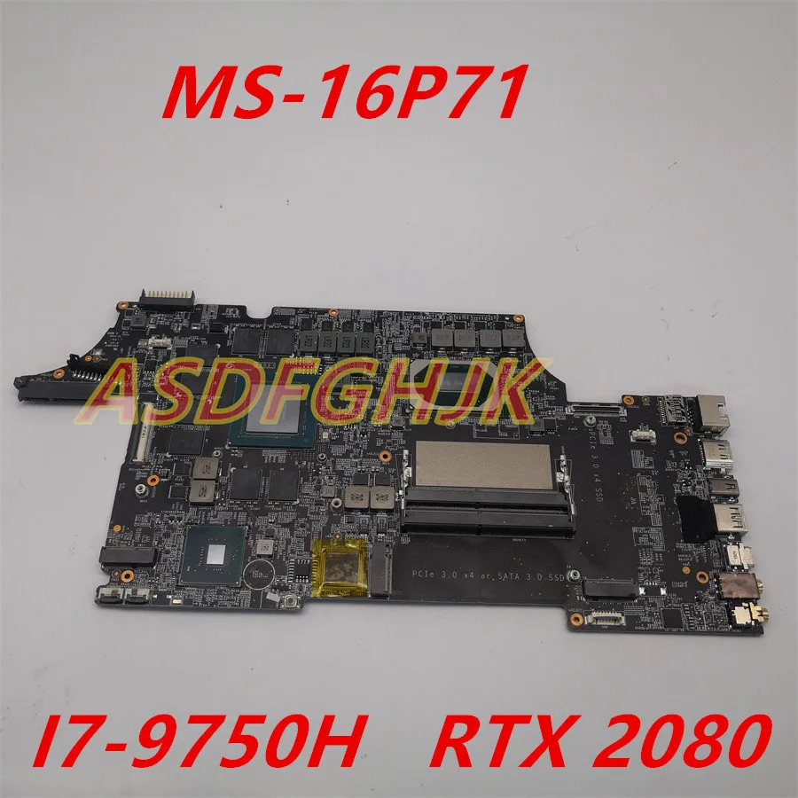 Placa-mãe Original do Portátil para Ms16p71 Ms-16p7 Gl63 Ge63 Ge75 I7-9750h Gtx1660 Rtx2060 Rtx2070 Rtx2080