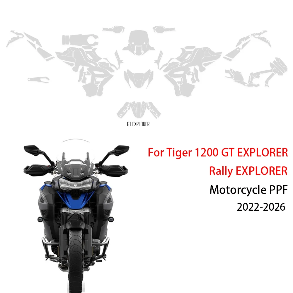 

For Tiger 1200GT EXPLORER Paint Protective Film For Tiger1200 Rally EXPLORER TPU 2026 PPF Fuel Tank Protective Anti-scratch Film