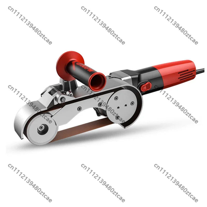 Electric Round Tube Polishing Drawing Machine Stainless Steel Pipe Work Head 10-250mm Diameter 618x40mm Belt Sander
