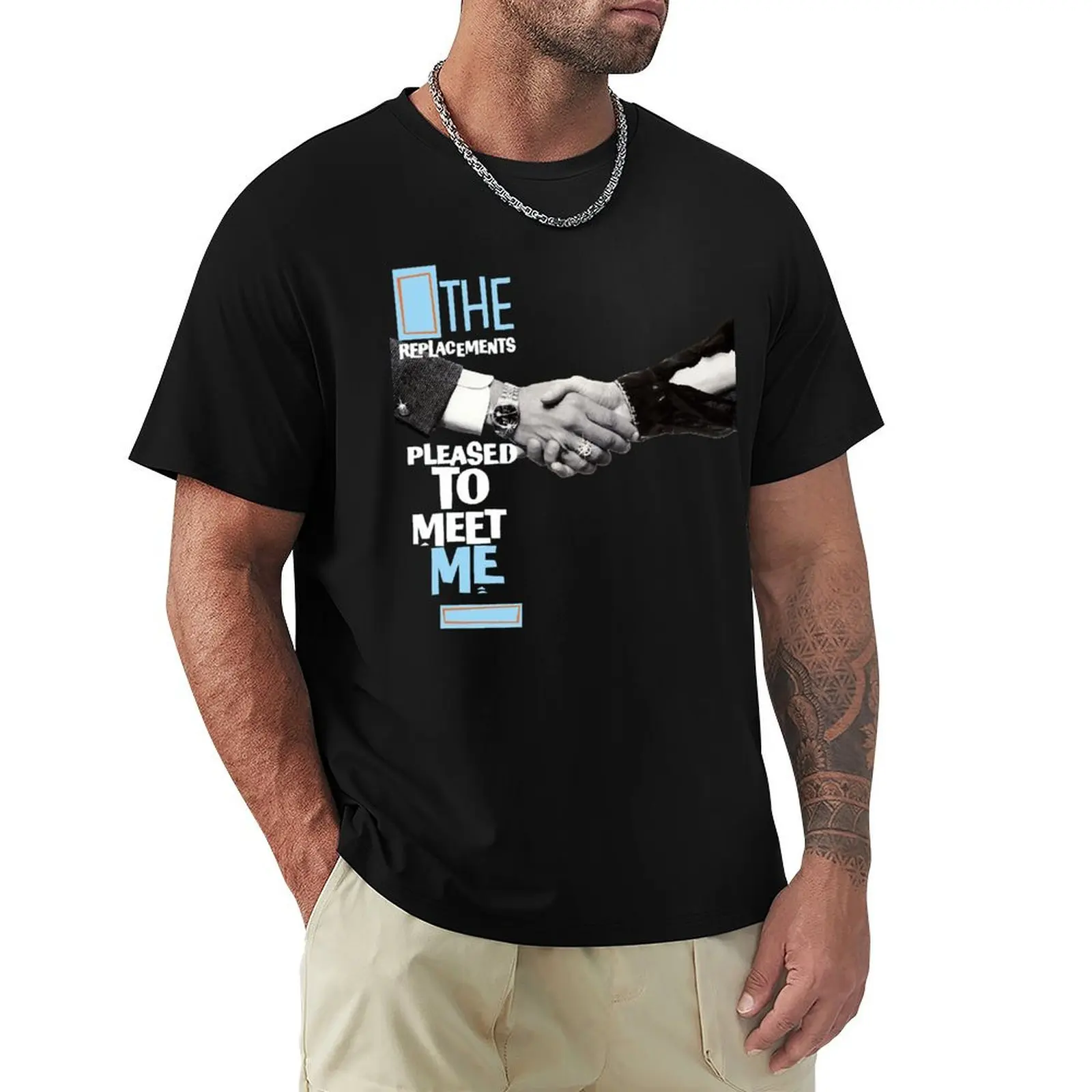 

The Replacements - Pleased to Meet Me T-Shirt boys animal print kawaii clothes Louboutins mens t shirts casual stylish