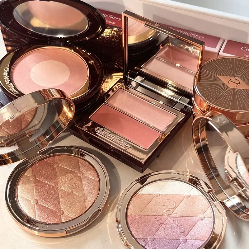 Charlotte Two-color Highlights Blusher Dish and Limited Edition Plumping Lip Gloss Hydrating Volumizing Tilbury Lip Cosmetics