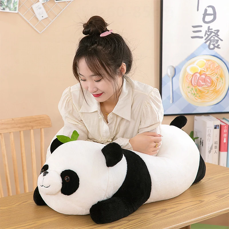 

Kawaii Plush Panda Stuffed Doll Cuddly Bamboo Panda Pillow for Kids Birthday Gift Soft Toy for Children Sofa Bed Decorative