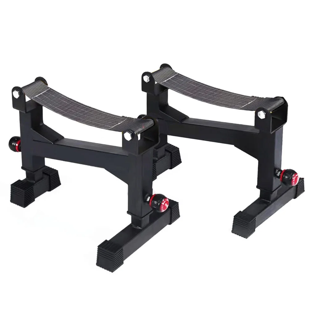Foldable Steel Adjustable Gym Workout Weightlifting Barbell Deadlift Buffer Rack Barbell Holder Elevation Stand For Squat Rack
