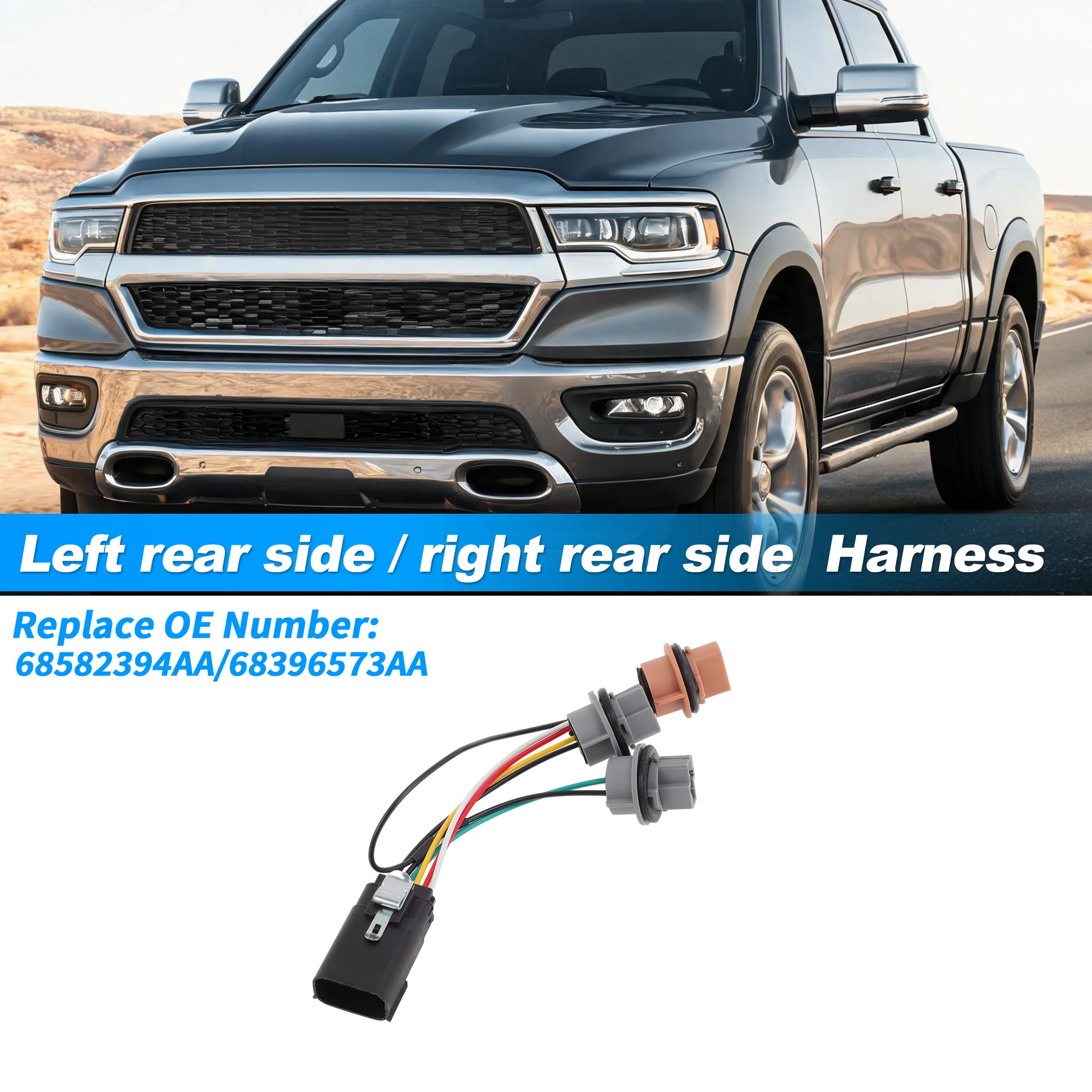UXCELL 68582394AA for Ram 1500 19-24 Rear Left & Right Wiring Harness