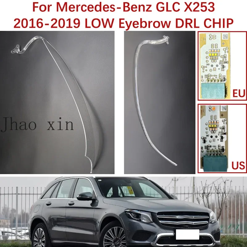 Für Mercedes-Benz GLC X253 W253 2016-2019 Niedrige Augenbrauen GLC200 Weiße Autoscheinwerfer DRL CHIP Röhrenballast Angel Eyes Leiterplatte – Detail 1