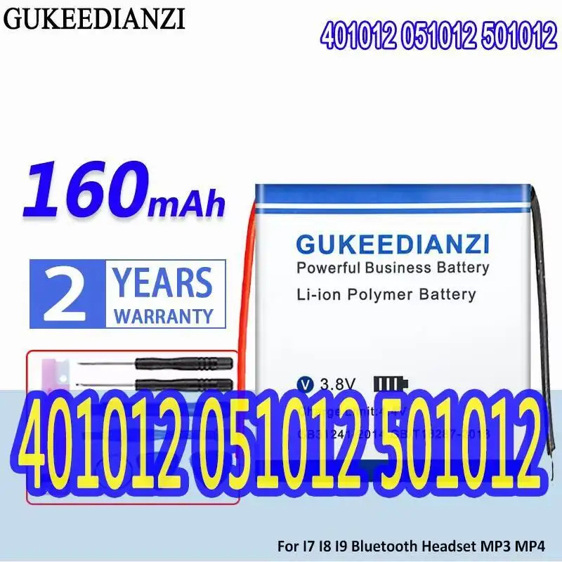 بطارية 401012 051012 501012 2 خط، بدون قواطع 160Mah مناسبة لسماعة رأس بلوتوث Tws I7 I8 I9 MP3 MP4 #1