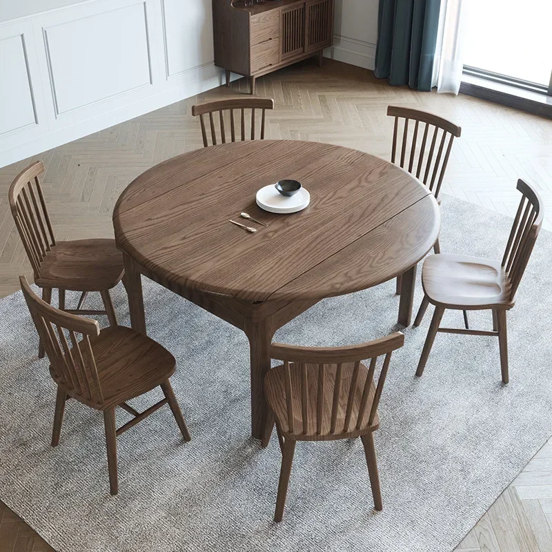 Simple Solid Wood Dining Table Sturdy Construction High Quality Reliable Performance Durable Build Non-Slip Feet Long Lasting