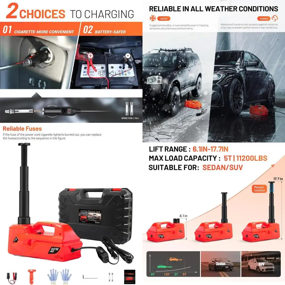 

Portable 5-Ton Hydraulic Car Lift Jack - Economical, Durable, and Easy-to-Use for Vehicle Maintenance and Repair