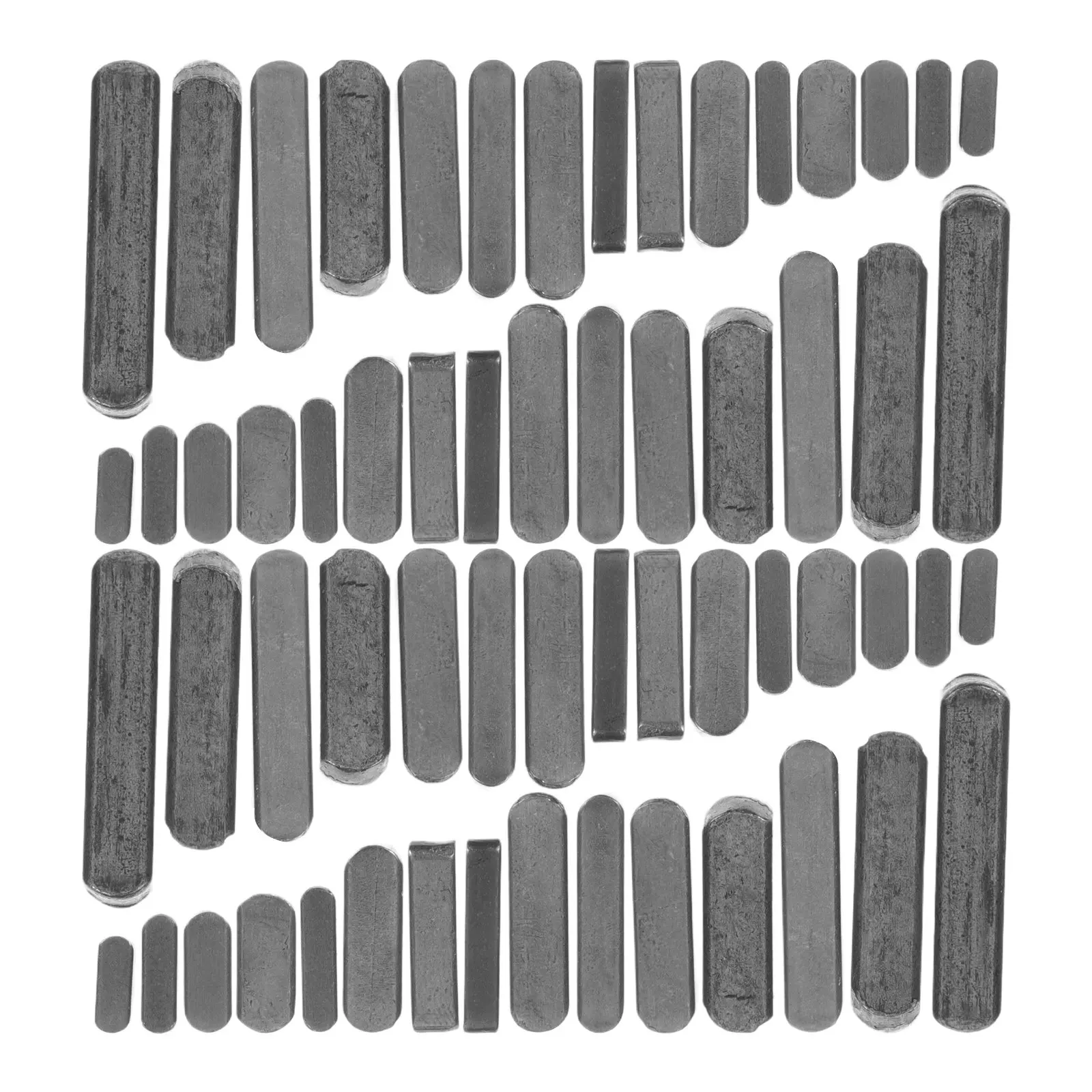 

140Pcs Stainless Steel Parallel Drive Key Stock Round Ended Flat Keys for Industrial Mechanical Drive Shaft Repair Woodruff Key
