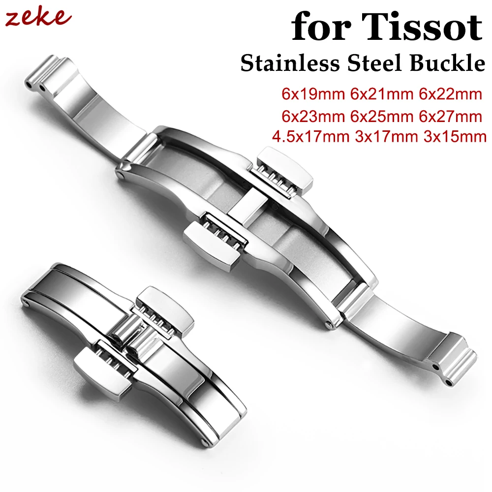 

Watch Accessories Double Push Automatic Butterfly Watchband Buckle for Tissot Steel Folding Clasp Metal Men Women Watch Button