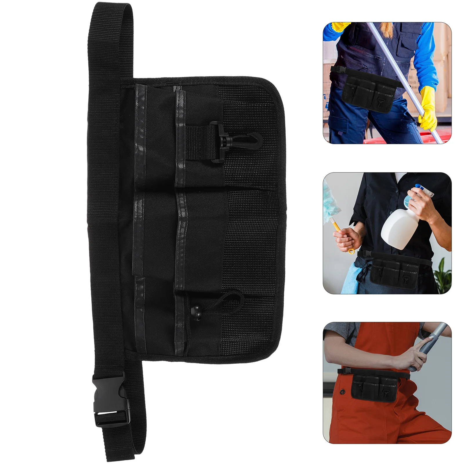 

Cleaning Apron with Pockets Server Pouch Waist Tool Bag Professional Utility Belt Garden for Women Carrying Toolbox
