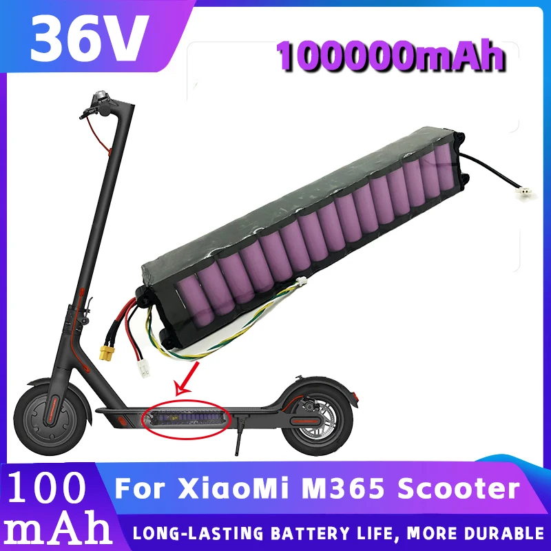 

2024 Brand New 100%Originel 36V 100Ah for Xiaomi M365、Pro、1S Battery Pack 18650 battery with Waterproof Bluetooth Communication