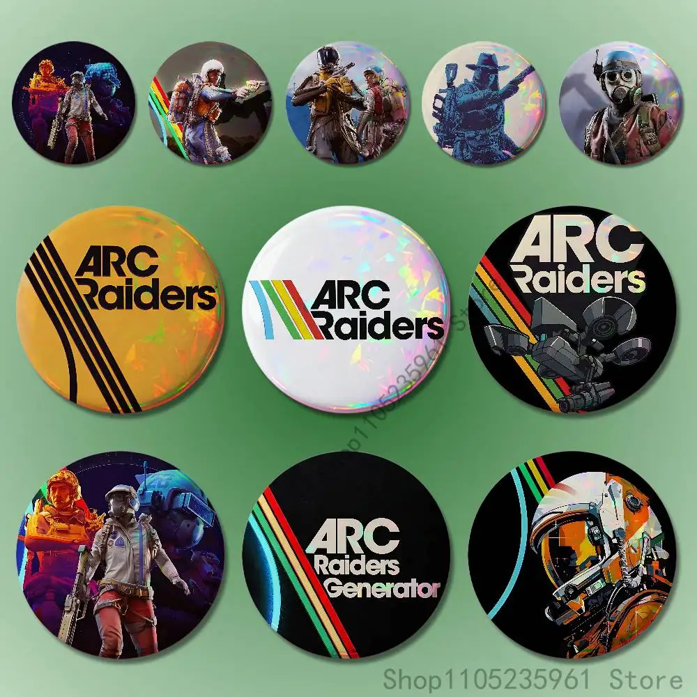

A-ARC R-Raiders 58mm 44mm HD Print Brooch Badges Pretty Derby Round Display Brooches Lapel Pins Custom