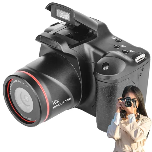 Cámara digital 1080P 16MP con pantalla LCD de 2,4 pulgadas Videocámara Cámara Vlogging para fotografía y vídeo