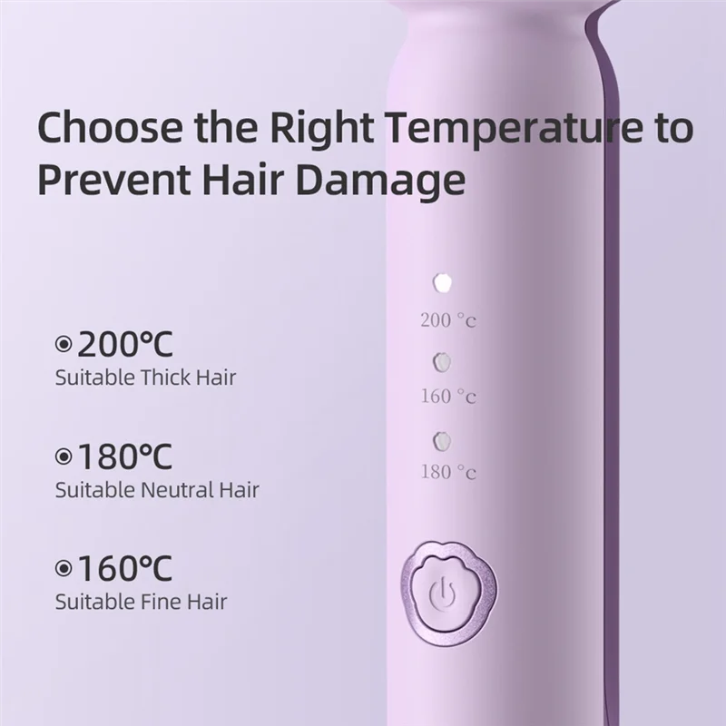 T27C Negative Hair Straightener 36Mm Egg-Shaped Curling Iron Electric Hair Curler 36Mm Large US Plug