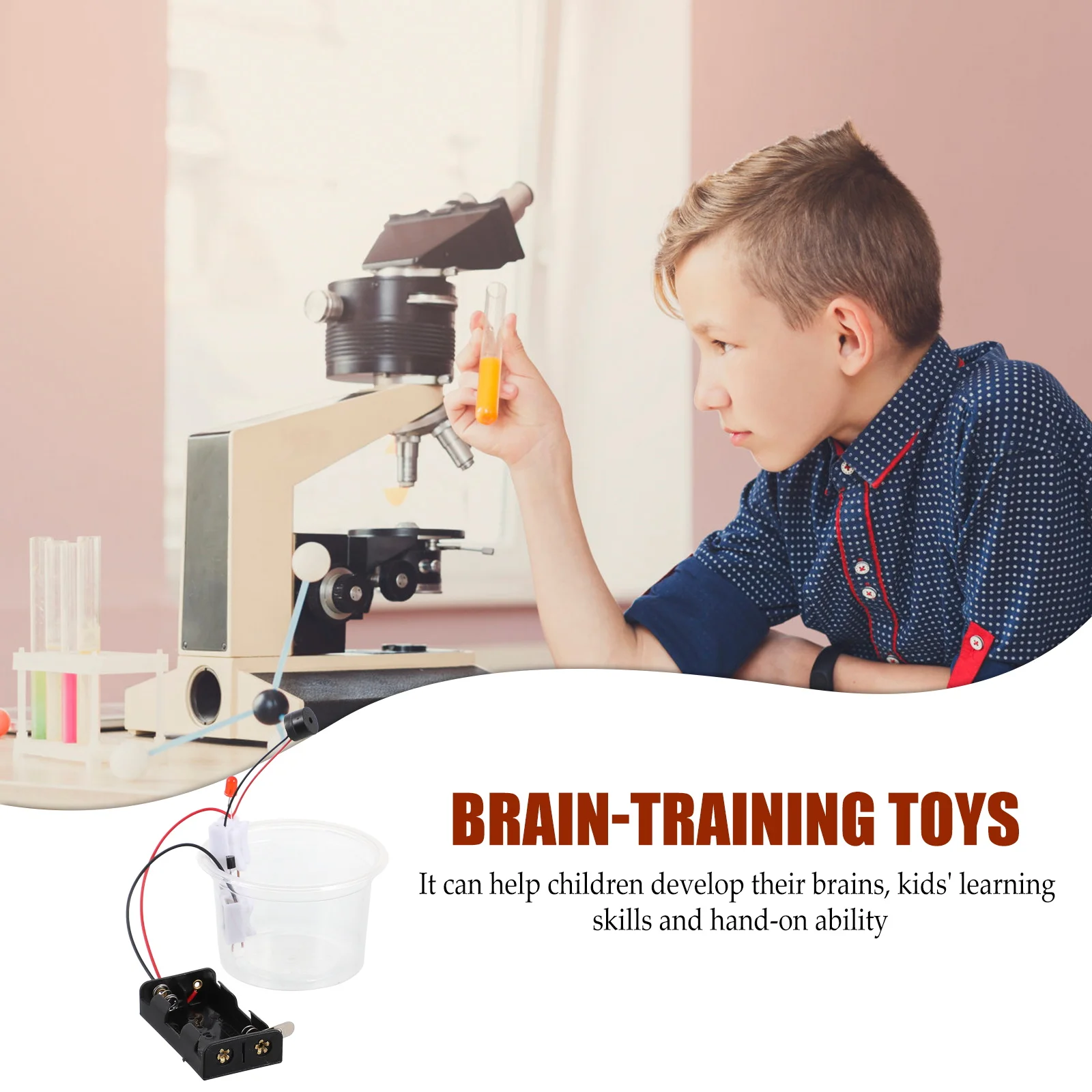 

1 комплект STEM Science Kids, сигнализация уровня воды, обучающая игрушка, комплект для обучения электричеству, электронные эксперименты, комплект научных проектов