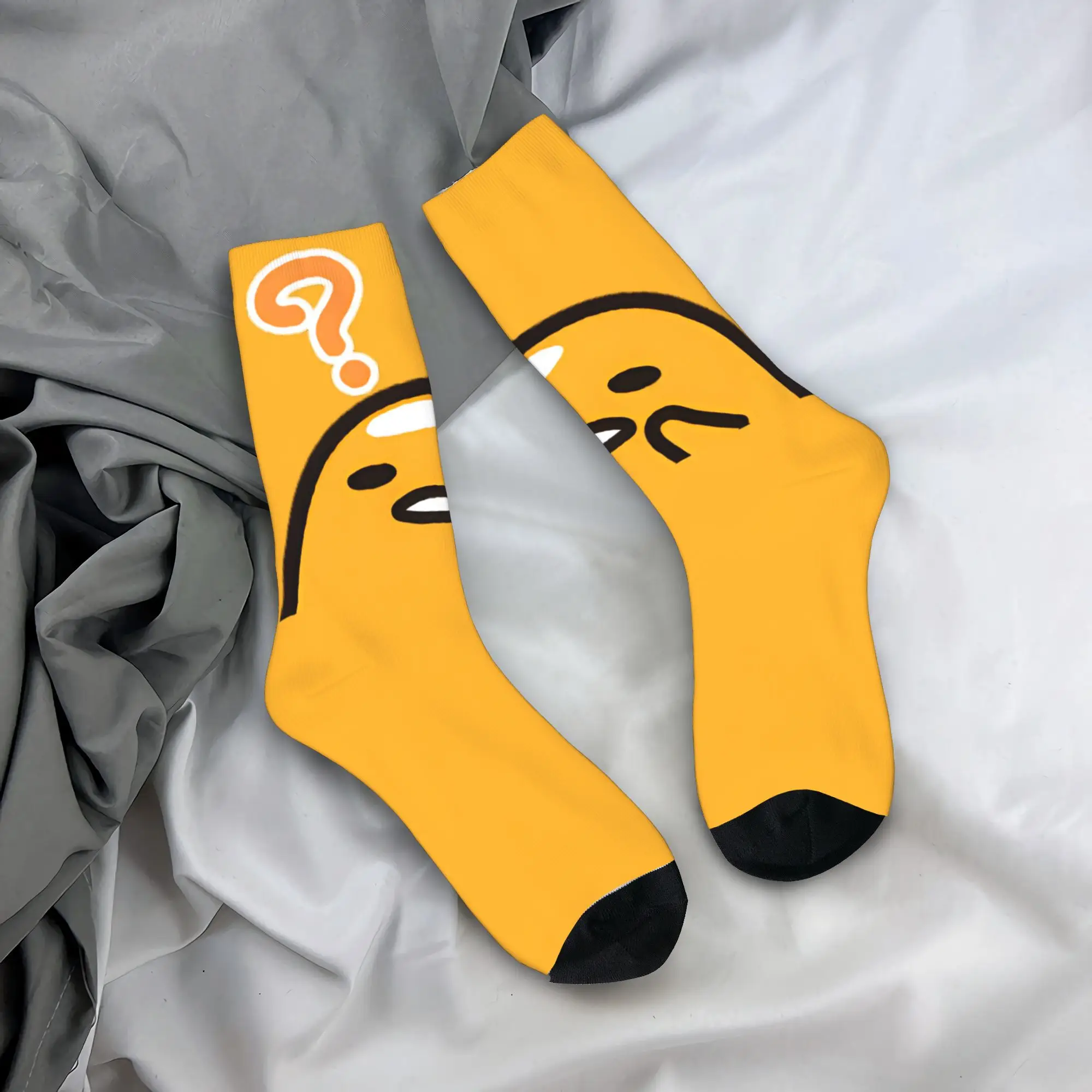 

Gudetama анимированные носки, нескользящие чулки, мужские теплые мягкие велосипедные носки, зимние модные носки с рисунком
