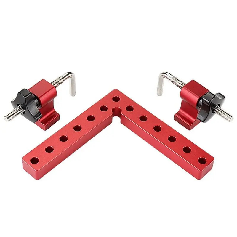 AFOURT-6 Pieces Of 100Mm Woodworking Right-Angle Fixture Right-Angle Fixing Clamp L-Shaped Auxiliary Fixture