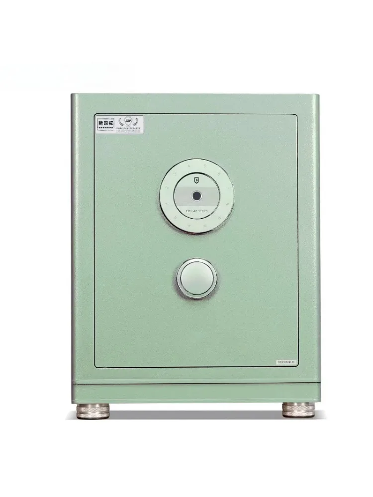 Safe household all-steel anti-theft fingerprint password gray-green bedside table safe