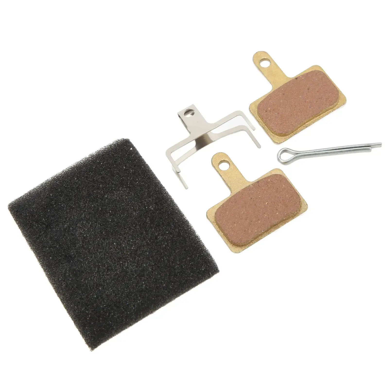 Mountain Bike Disc Brake Pads Semi Metallic Anti Wear Force Balanced 2 Pairs for Durable for riding Performance