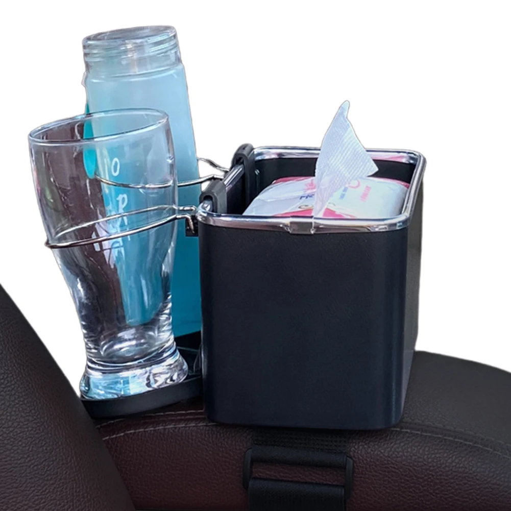 Car Armrest Storage Box with 2 Cup Holders Between Car Seat Organizer with Cup Holder Multifunctional Car Storage Box