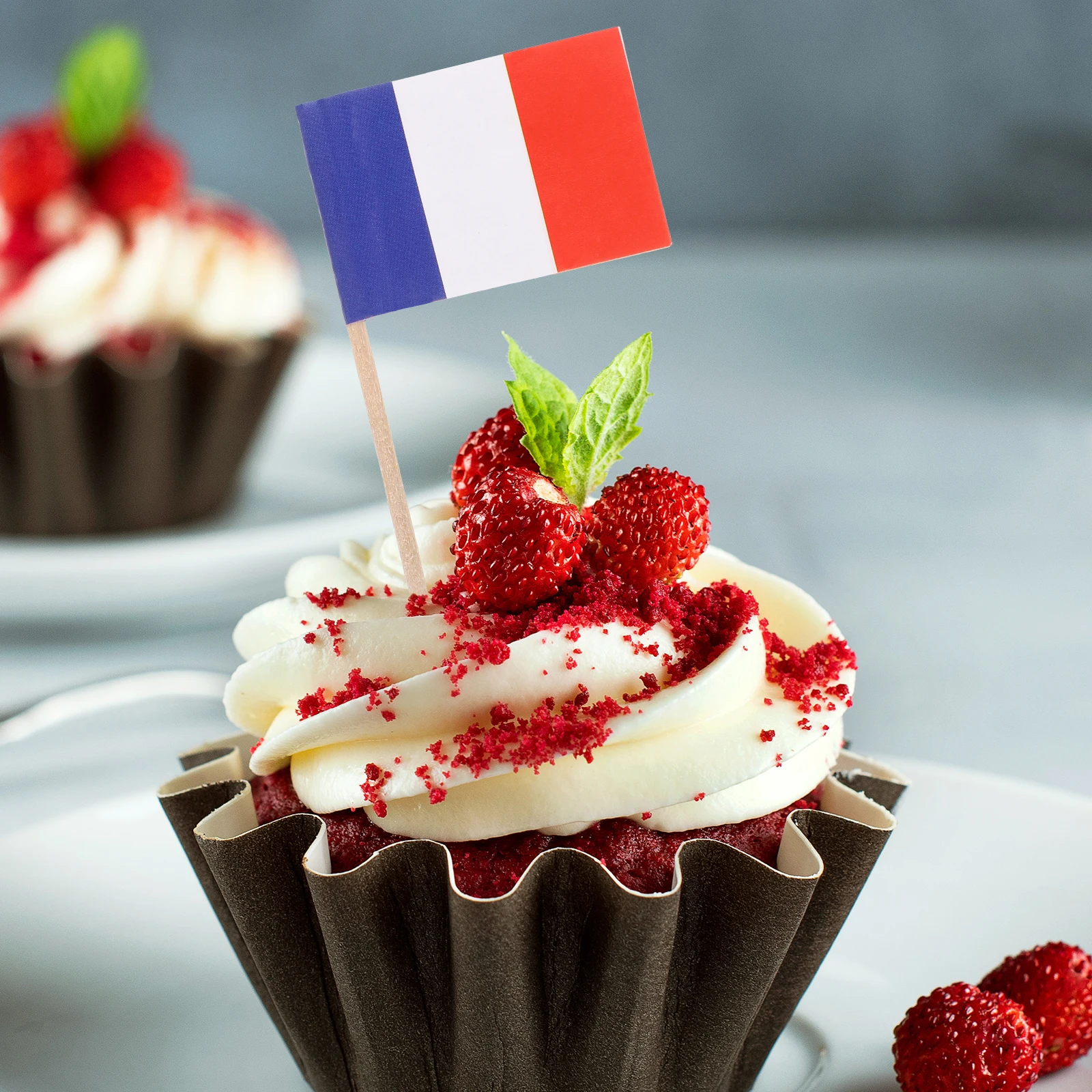 

100 Pcs Toothpicks Cake Card Insert Flag Cheer Cupcake Toppers Paper Dessert Decoration Sticks Flags Country Child