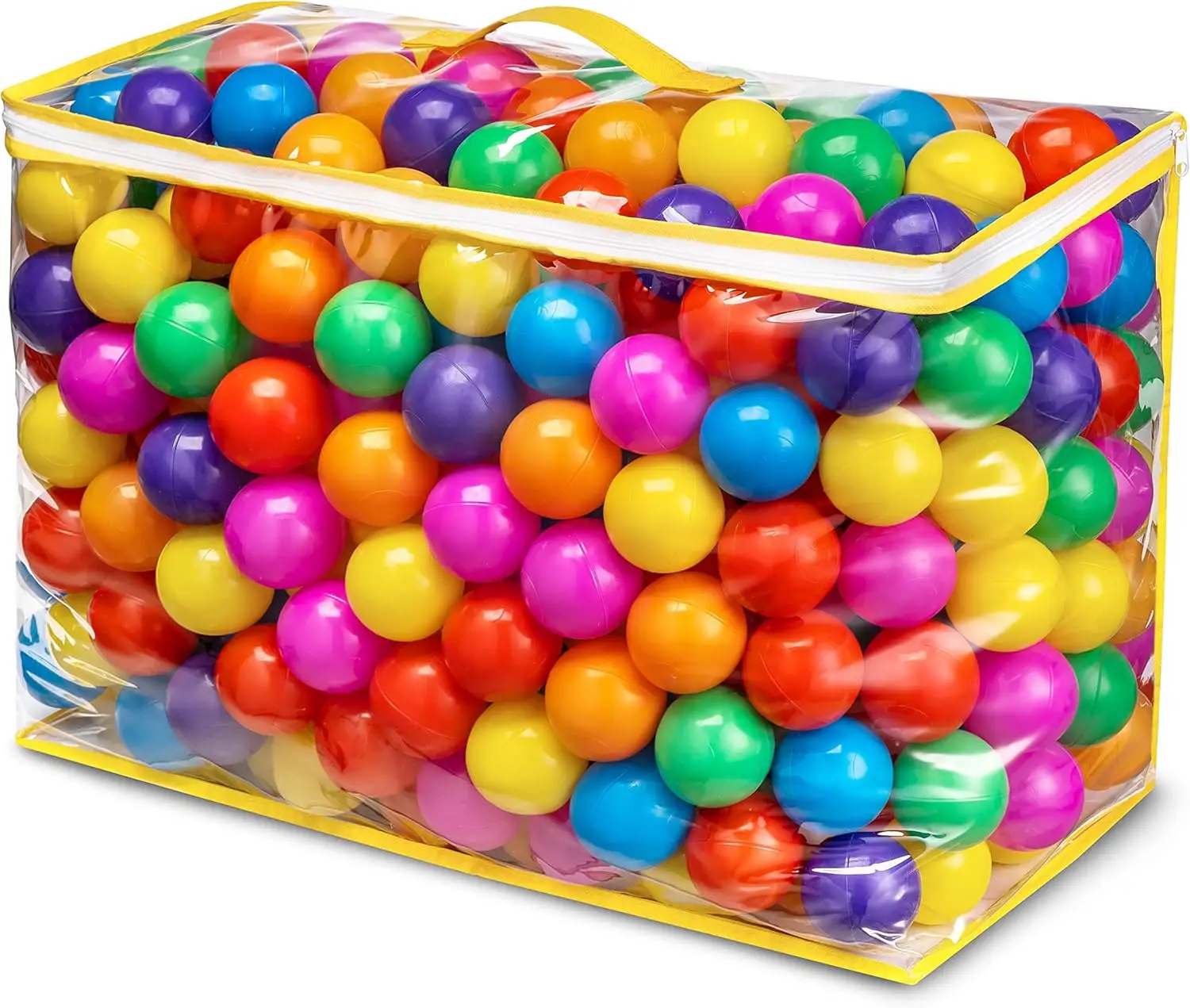 Ball Pit Balls Phtalato Free BPA Free Plástico a prueba de aplastamiento - 400 piezas 7 colores brillantes en juguetes reutilizables para niños con bolsa de almacenamiento