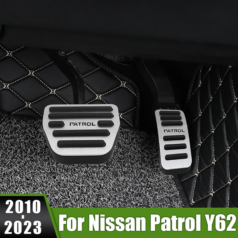 

For Nissan Patrol Y62 2010-2018 2019 2020 2021 2022 2023 Car Foot Pedal Accelerator Brake Pedals Cover Non-slip Pads Accessories