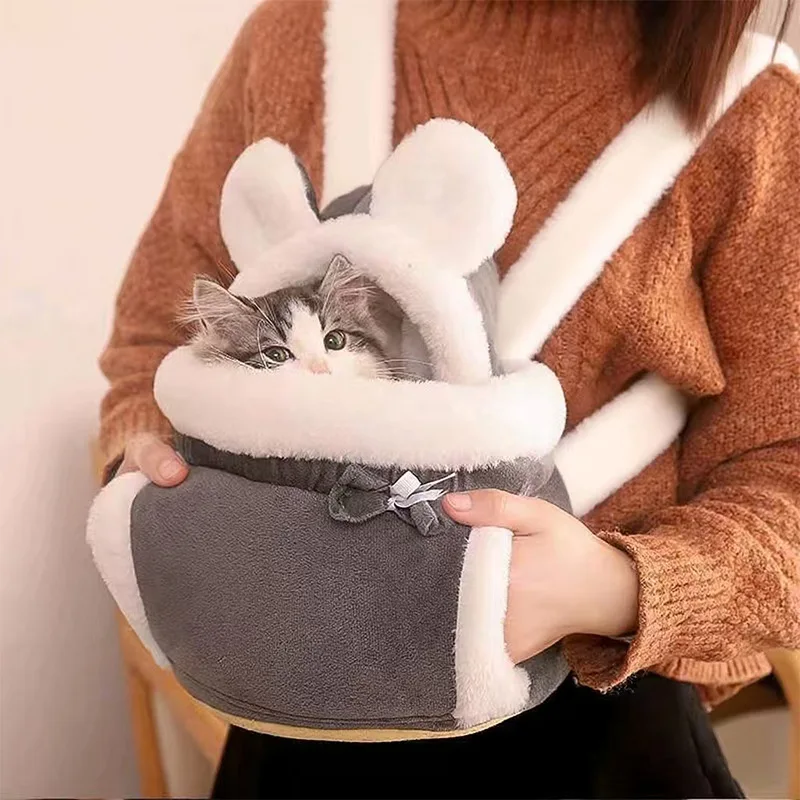 Cat Backpack Carrier Cat Bag Out Kitten Bag Cat Litter Integrated Pet Supplies Portable Backpack Pet Carriers Large Storage
