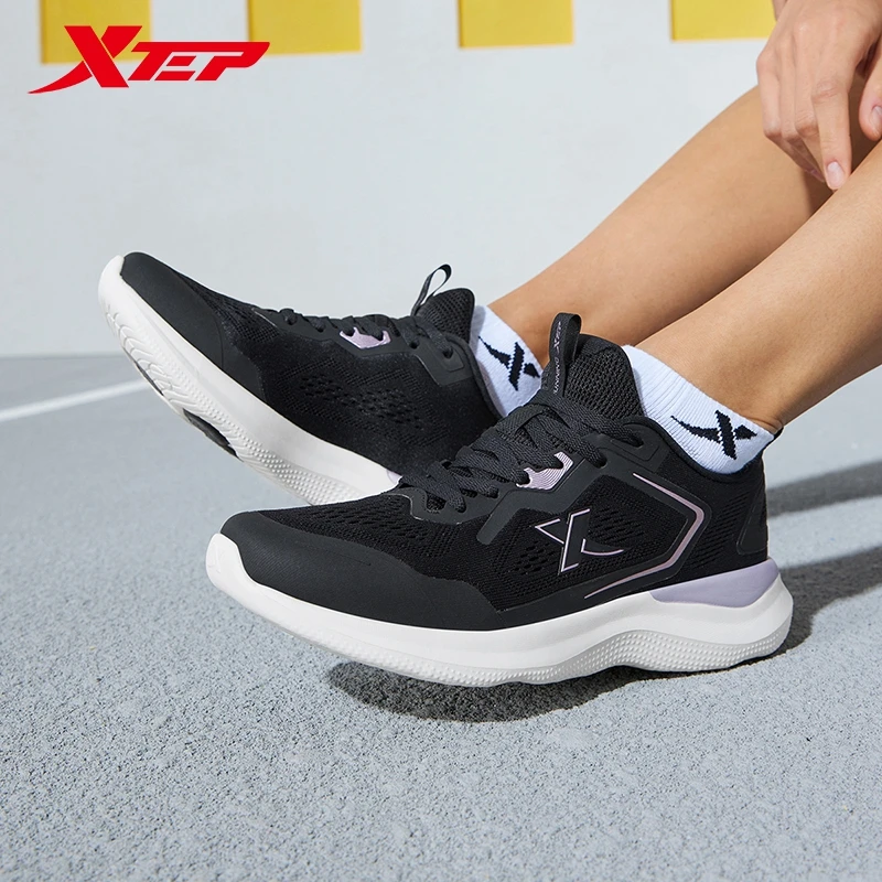 Xtep Running Shoes For Women 2024 Spring Non-Slip Women\'s Sports Shoes Stability Rebound Durability Soft Sneakers 876118110065