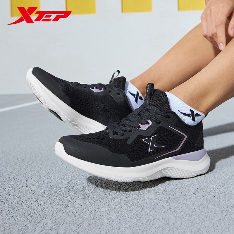  Xtep Running Shoes For Women 2024 Spring Non-Slip Women's Sports Shoes Stability Rebound Durability Soft Sneakers 876118110065 