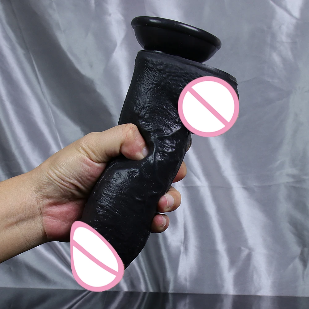 7.5cm Super Realistic Black Huge Dildo Consolador Dick Big Penis Adults Anal Sex Toys Strapon Suction Cup For Woman Masturbator