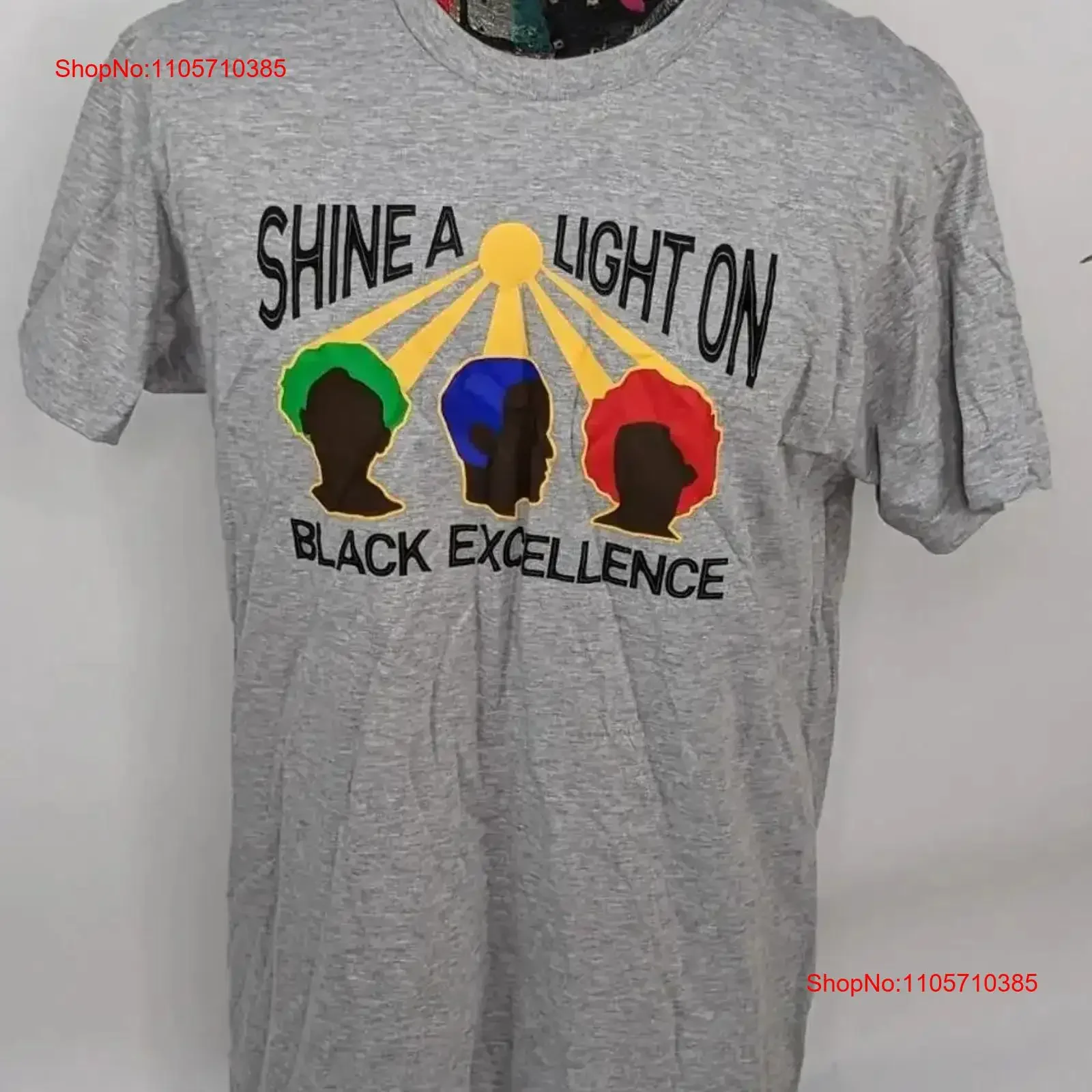 Shine A Light On Black Excellence T Shirt Size Large NEW Proud by Design vintage Washed Stretched Slightly Comfortable vintage