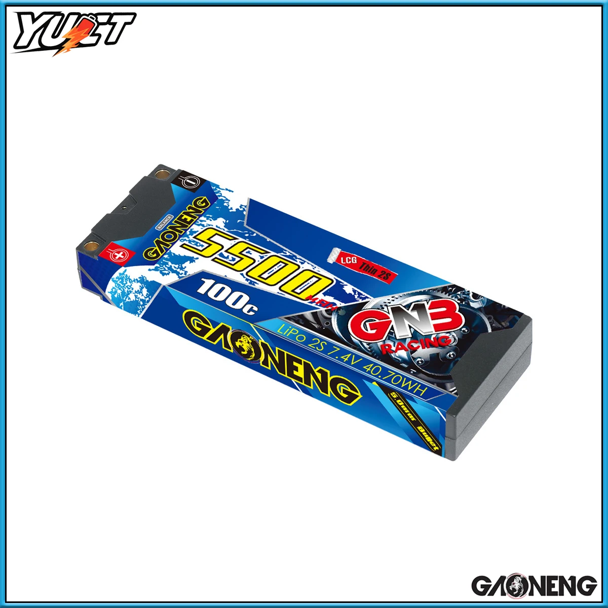 GNB 2S LiPo Battery 7.4V 5500mAh 100C/200C LCG 5.0mm T Plug LiPo Battery For 1/10 RC Racing Cars Four Drive Off-Road Boats Parts