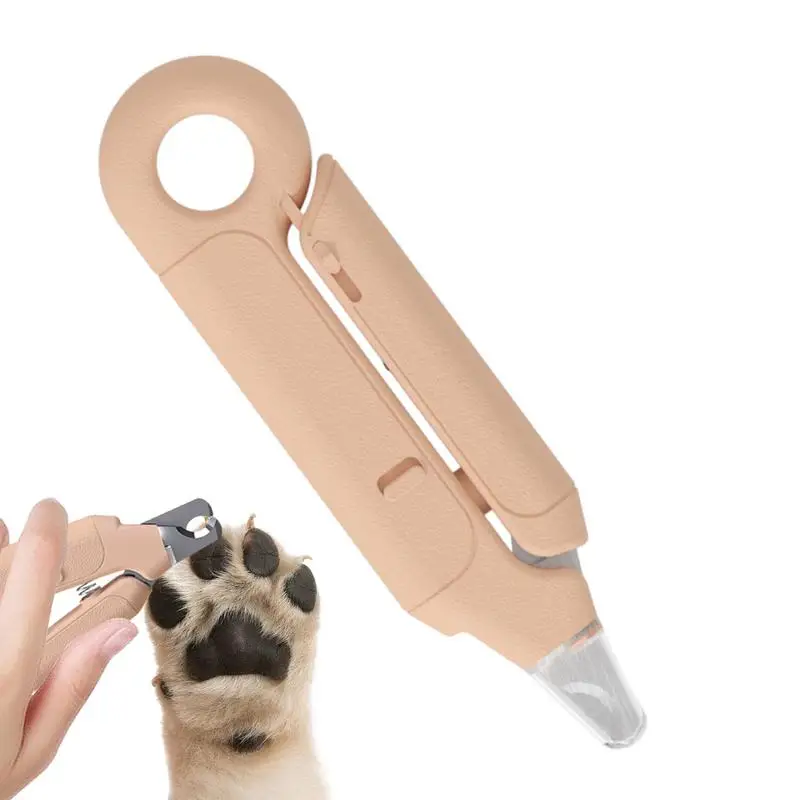 Cat Claw Clipper Avoid Over Cutting Pet Nail Clippers With LED Non-Slip Trimmer Half-Moon Shaped Cutouts Professional Grooming