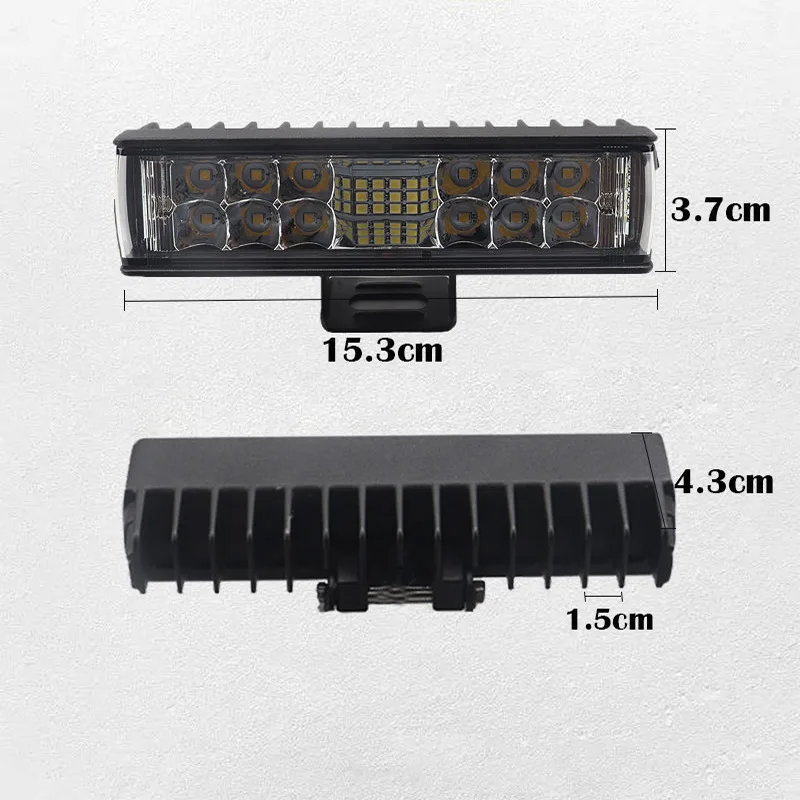 LED Light Bar 6 Inch 60W 6000LM LED Pods Flood Spot Beam Combo Off Road Driving Fog Light for Truck ATV Boat - 2PCS