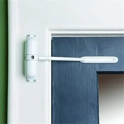 20-70KG White Zinc Alloy Adjustable Surface Mounted Automatic Spring Closing Door Closer Fire Rated Door Stopper Door Hardware