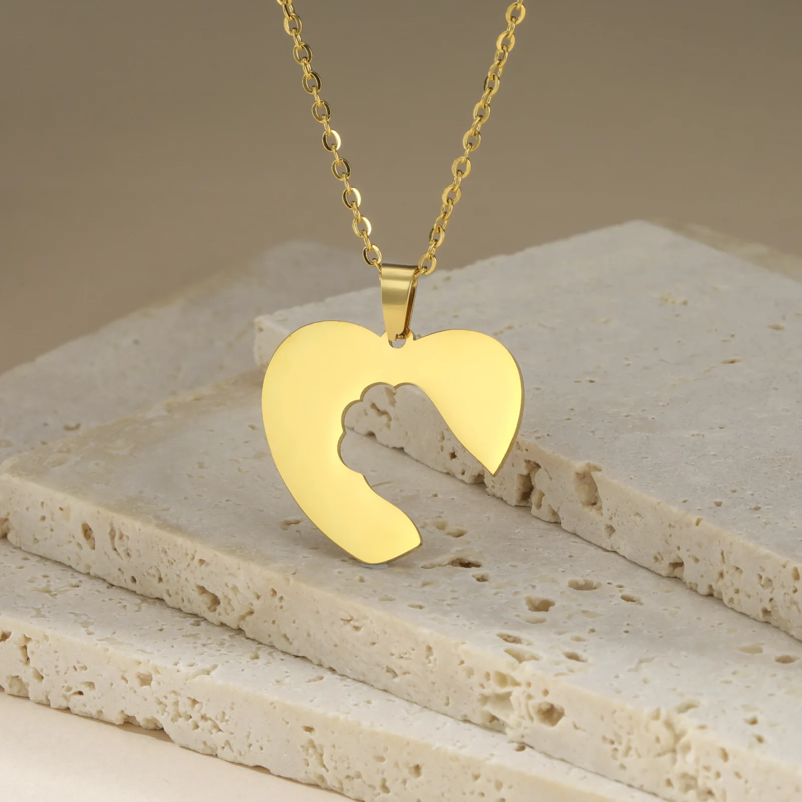 Stainless Steel cat paw Necklaces Jewelry Fashion pet paw Neck Chain