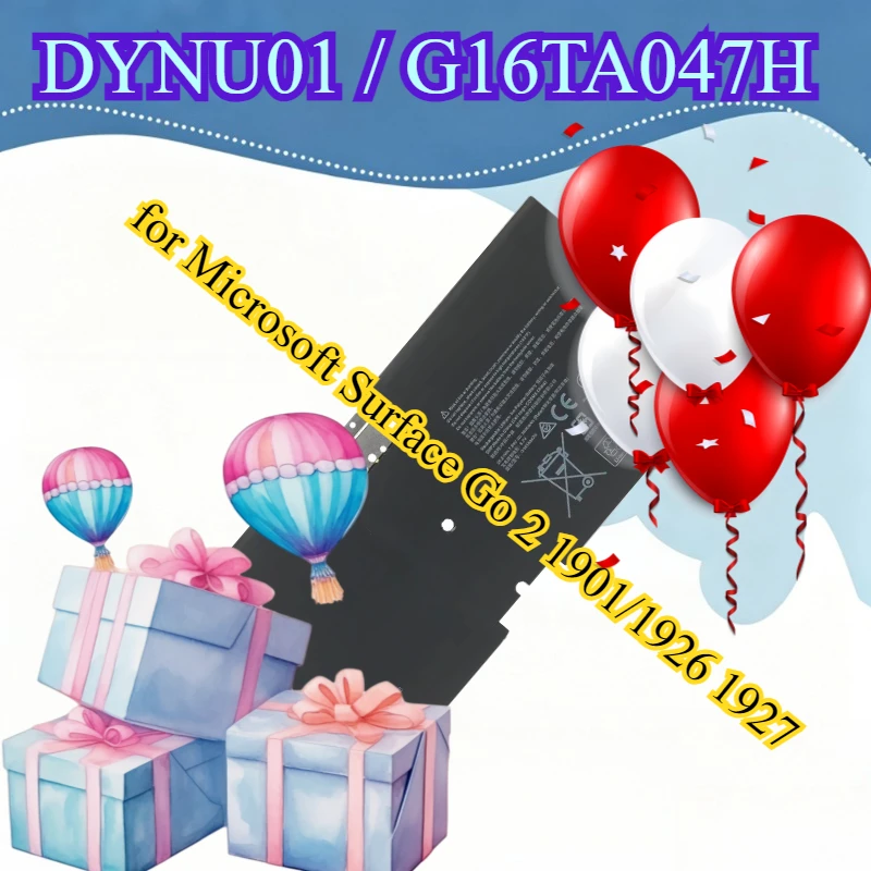 

DYNU01 G16TA047H Laptop Battery for Microsoft Surface Go 2 1901/1926 1927 7.66V 3500mAh 26.81Wh
