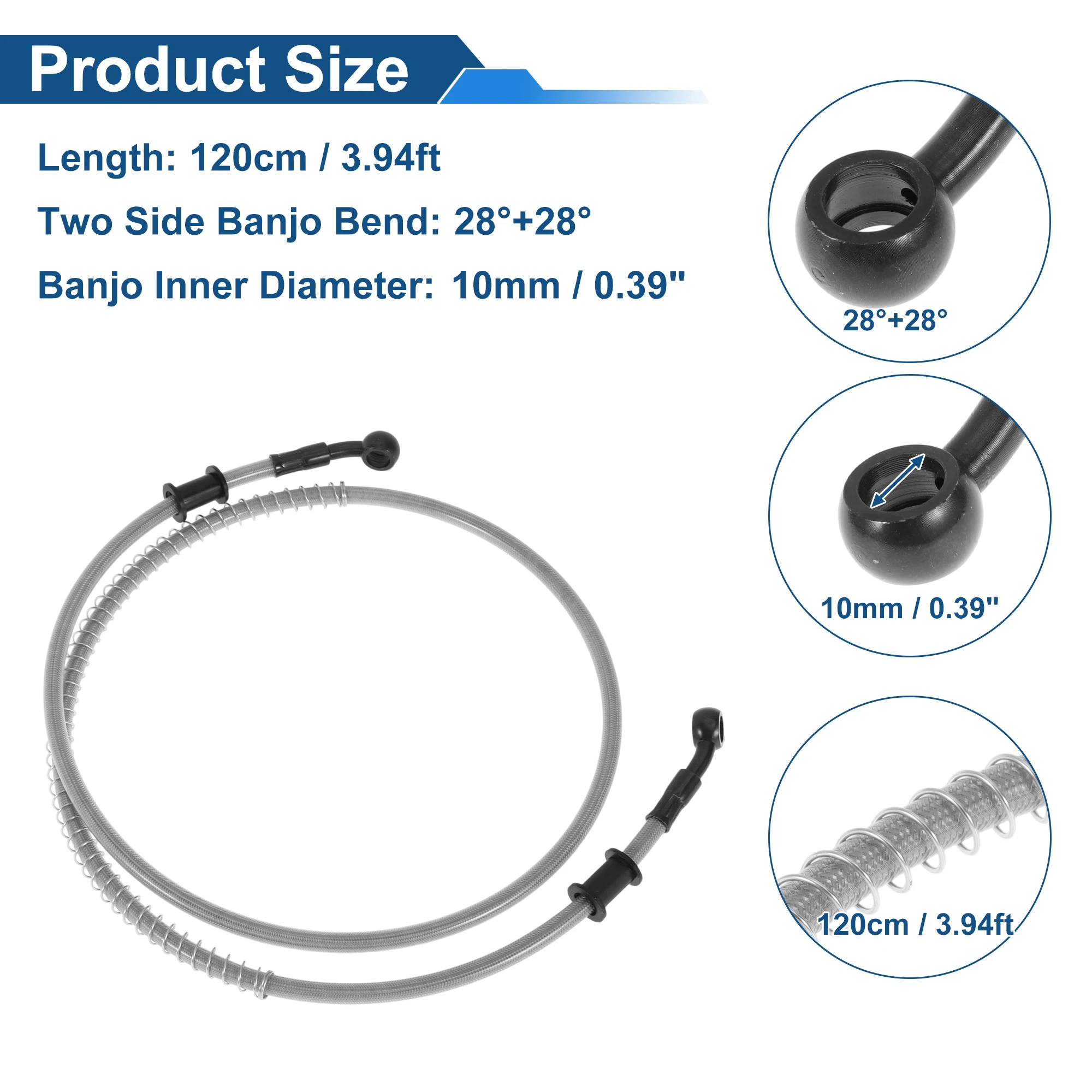 UXCELL 120cm Motorcycle Brake  - Brake Line Motorcycle ulasan dan harga