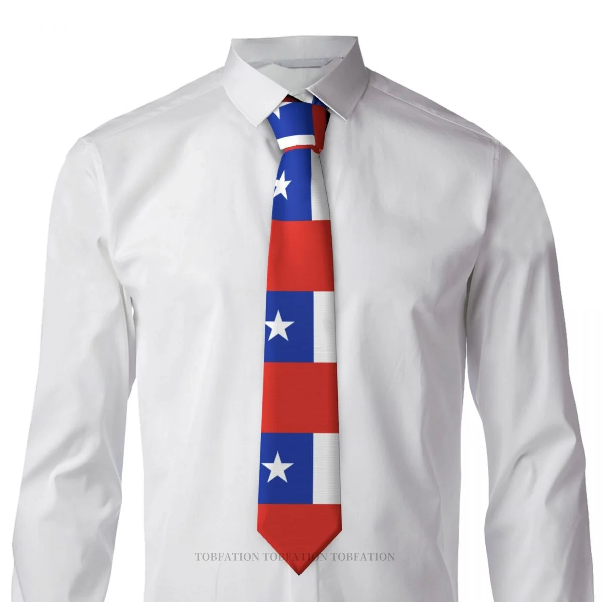 Flag Of Chile Print Ties Casual Unisex Neck Tie Shirt Decoration Narrow Striped Slim Cravat