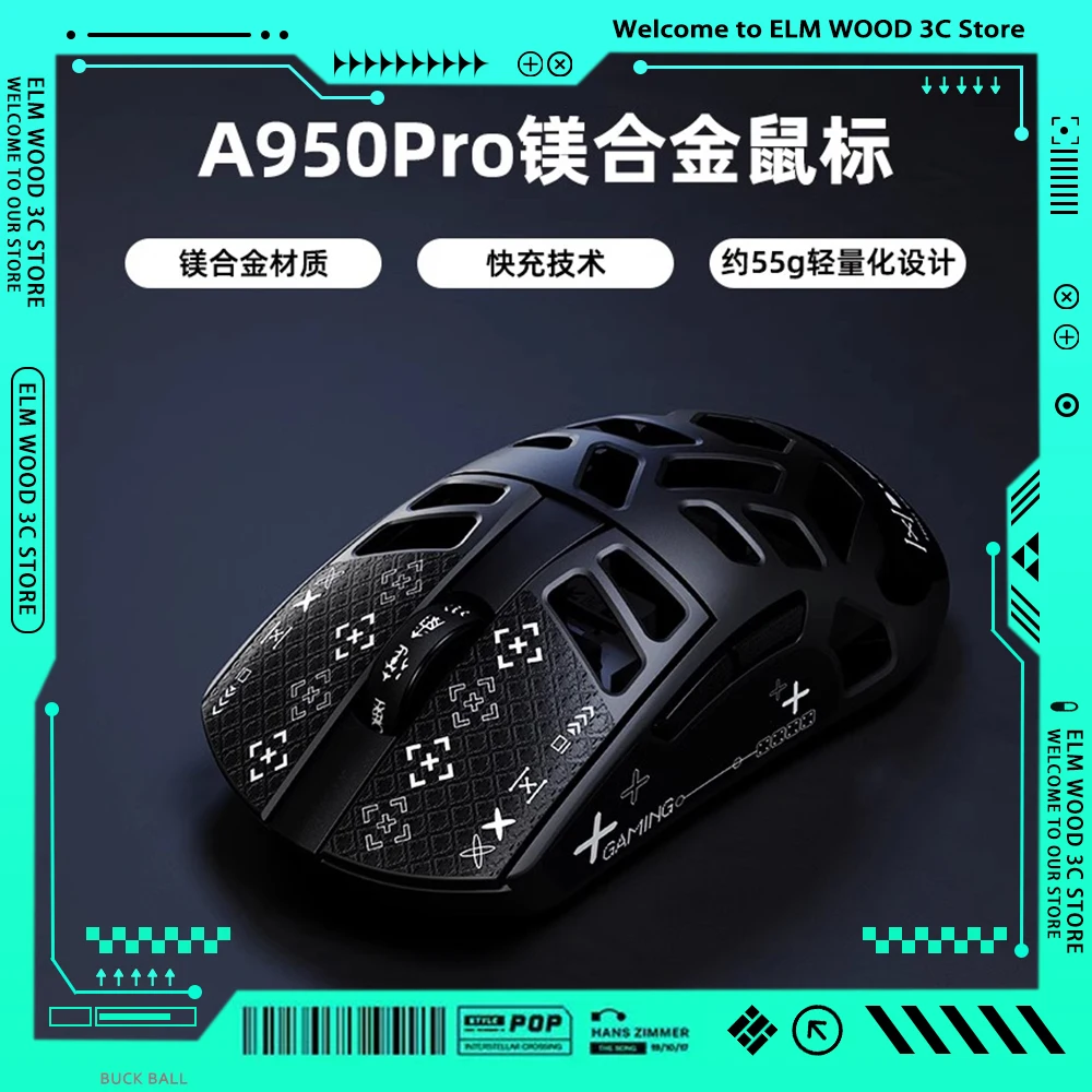 

Dareu A950pro Magnesium Mouse Tri Mode Bluetooth Wireless Paw3395 E-Sports Mouse Gamer Accessoriy Of Computer Gaming Mice Gifts