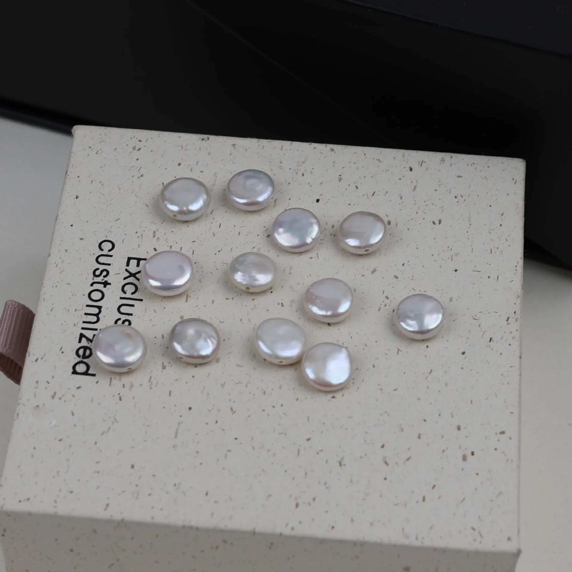 Full Through Hole Button Shaped Freshwater Loose Pearl Beads Bulk Material For Handmade DIY Bracelet Necklace Earrings Jewelry