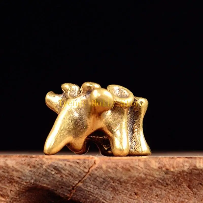 

N5KB Антикварные латунные бусины для ремешка с дизайном в форме позвоночника Паракордовая веревка Зажим для бусин Многоцелевой