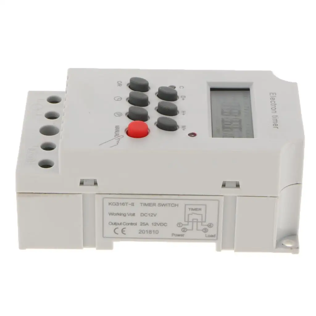 Interruttore timer relè digitale programmabile 24H Mini relè temporizzato 12V