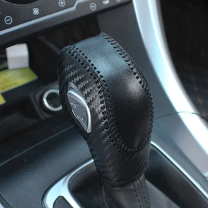 PU -Lederabdeckung für Car Gear Shift Griff, Nicht -Slip -Abdeckung für Ford Focus Fiesta Fusions Fusion SE 2014 2015 2016 10 Hauptverkaufsaustausch für neue Fiesta - №9
