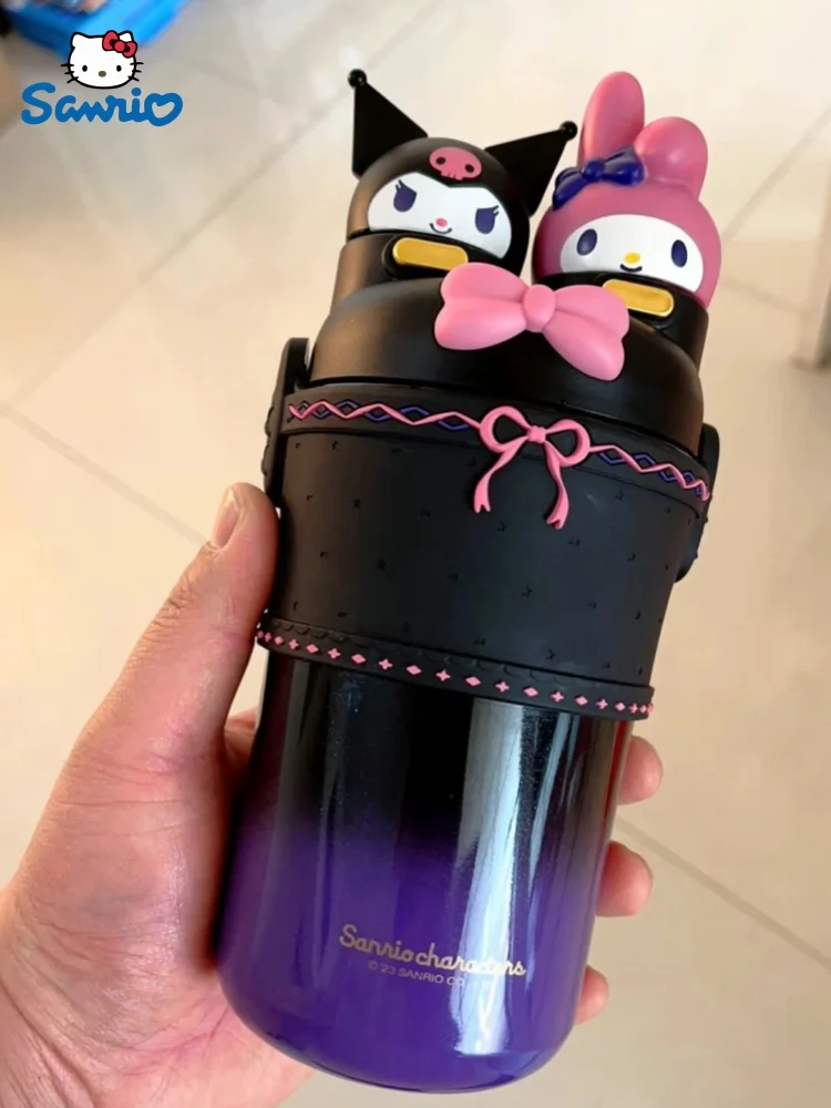 

Sanrio Genuine Kawaii 550ml Kids Thermos Mug Kuromi My Melody 316 Stainless Steel Portable Lolita Water Cup Travel Water Bottle